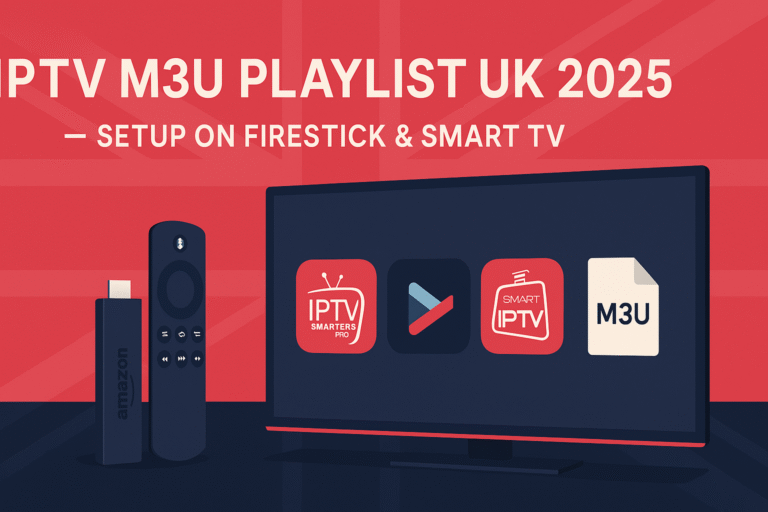 IPTV M3U playlist setup UK 2025 on Firestick and Smart TV