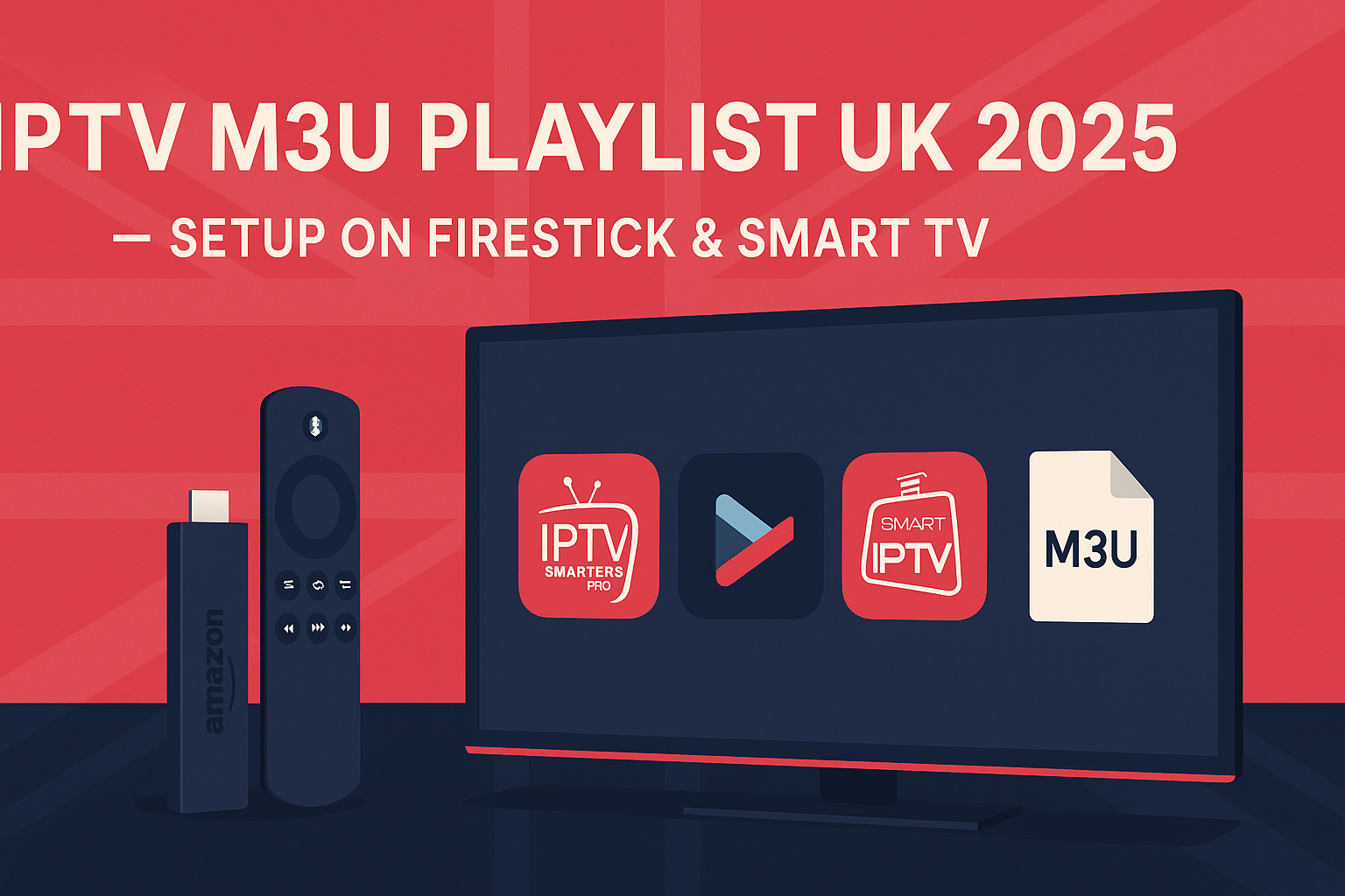 IPTV M3U playlist setup UK 2025 on Firestick and Smart TV