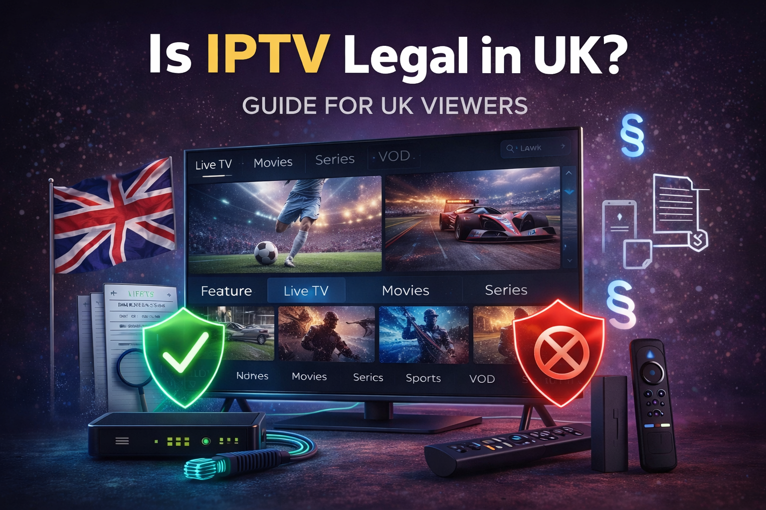 Is IPTV Legal in the UK? Simple Legal Guide (2026) 1 is iptv legal in uk - IPTV legality guide for UK viewers